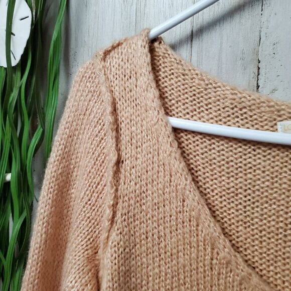 Lauren Conrad Sweater Peach Metallic Size Small - Picture 4 of 7